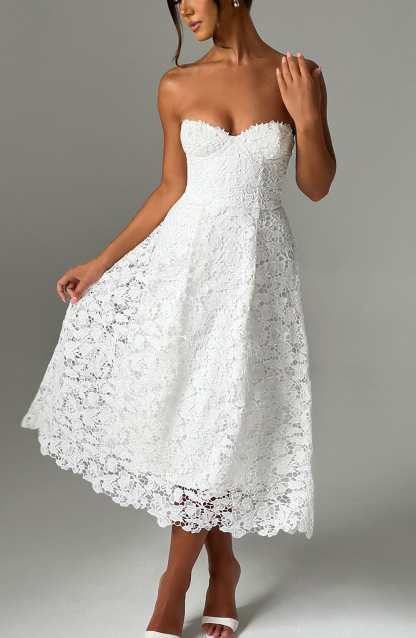 Ishani Midi Dress - Ivory-My Top Dress.All Rights Reserved