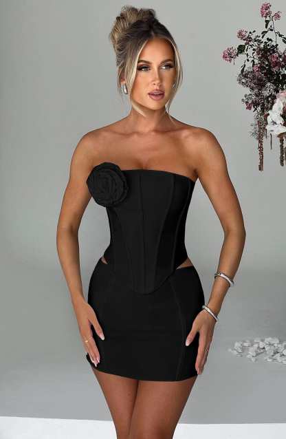 Jacquie Corset - Black-My Top Dress.All Rights Reserved