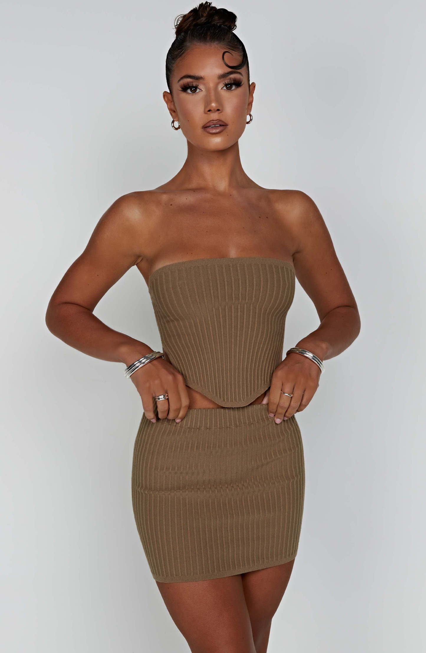 Jaz Mini Skirt - Mocha-My Top Dress.All Rights Reserved