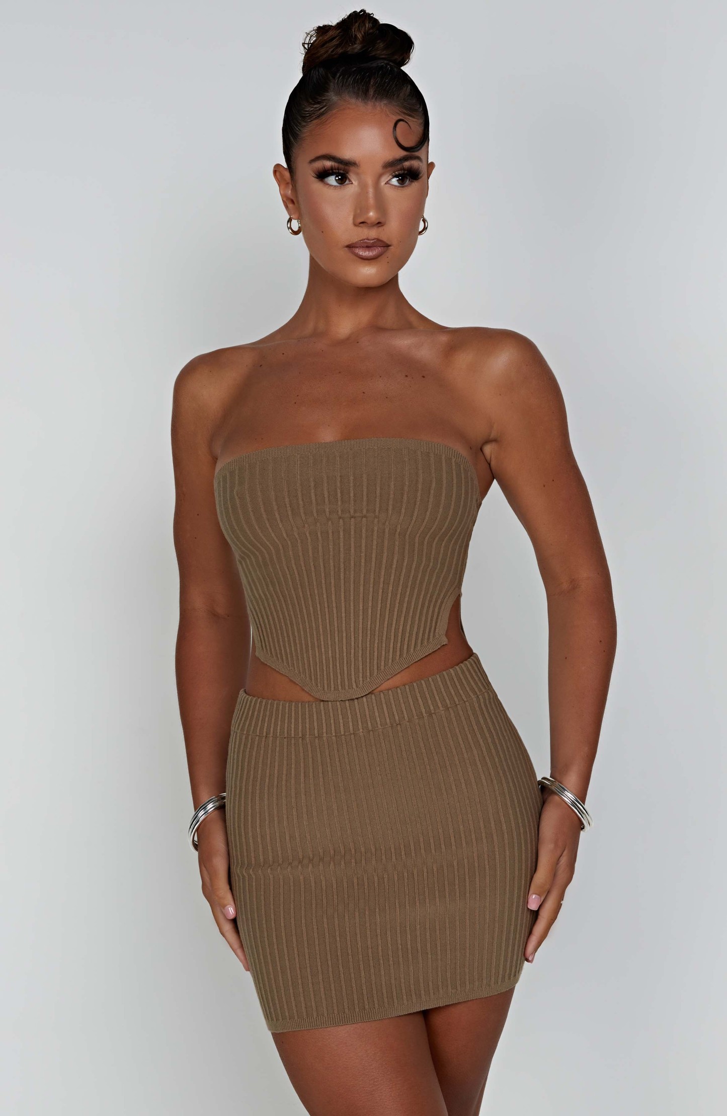 Jaz Mini Skirt - Mocha-My Top Dress.All Rights Reserved