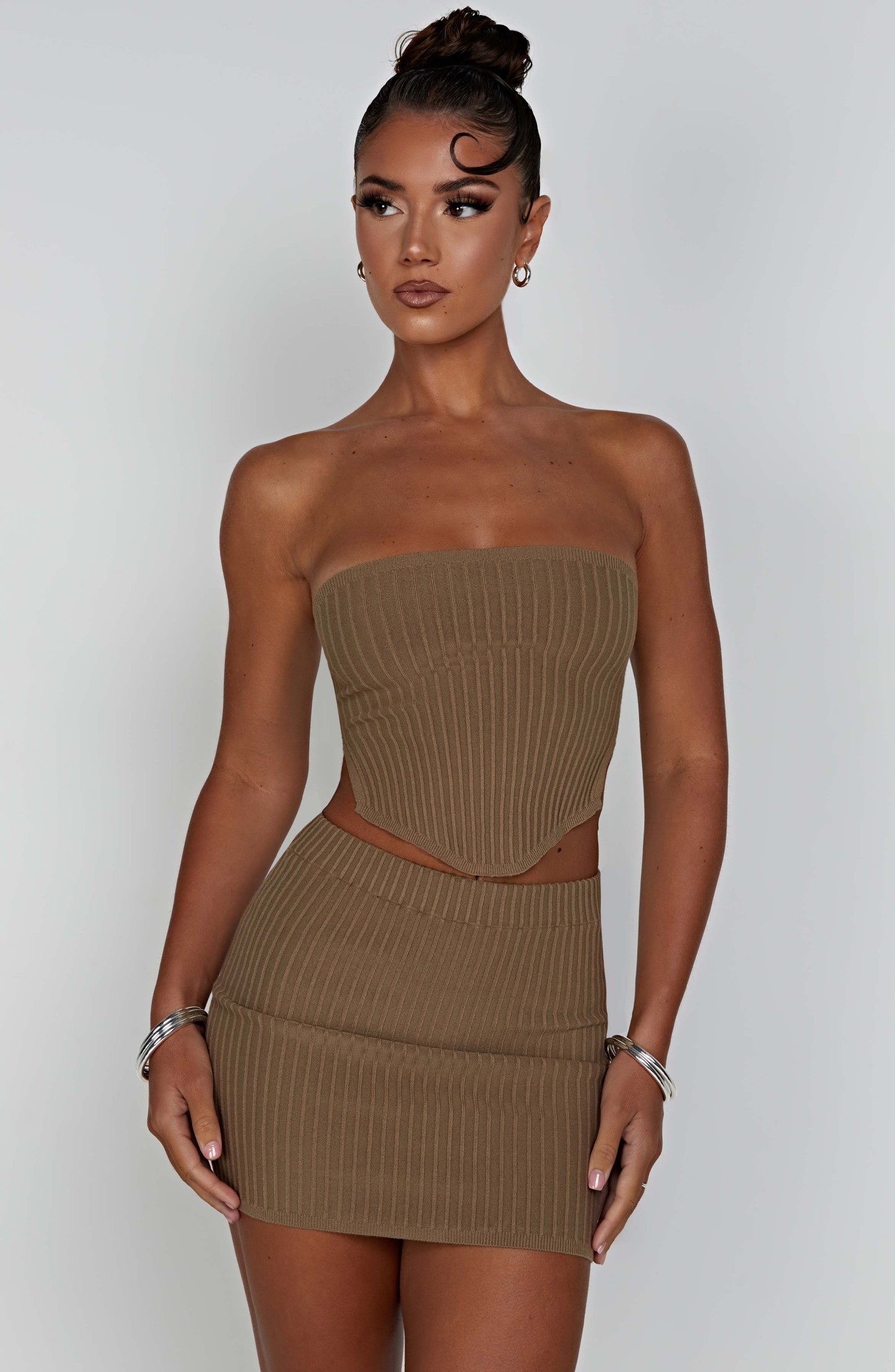 Jaz Mini Skirt - Mocha-My Top Dress.All Rights Reserved