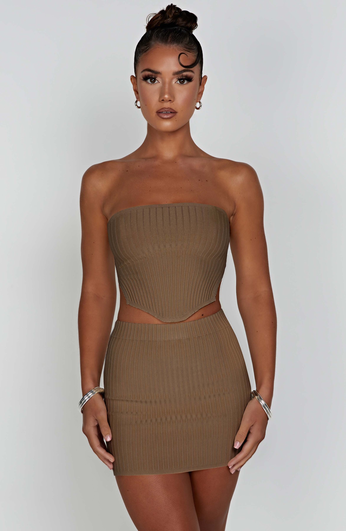 Jaz Mini Skirt - Mocha-My Top Dress.All Rights Reserved