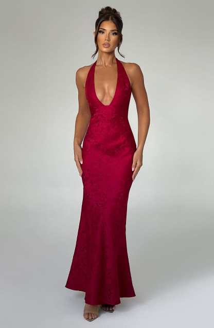 Josephine Maxi Dress - Red-My Top Dress.All Rights Reserved