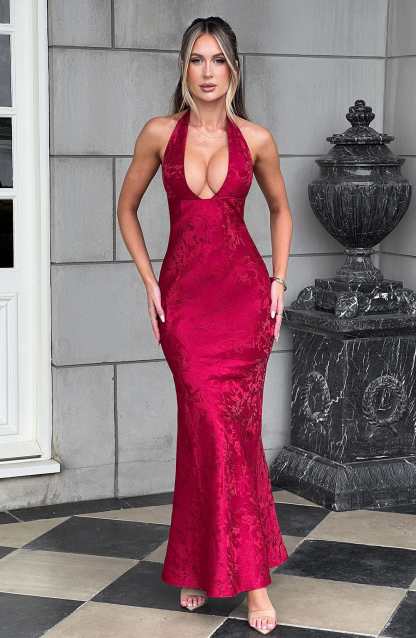 Josephine Maxi Dress - Red-My Top Dress.All Rights Reserved