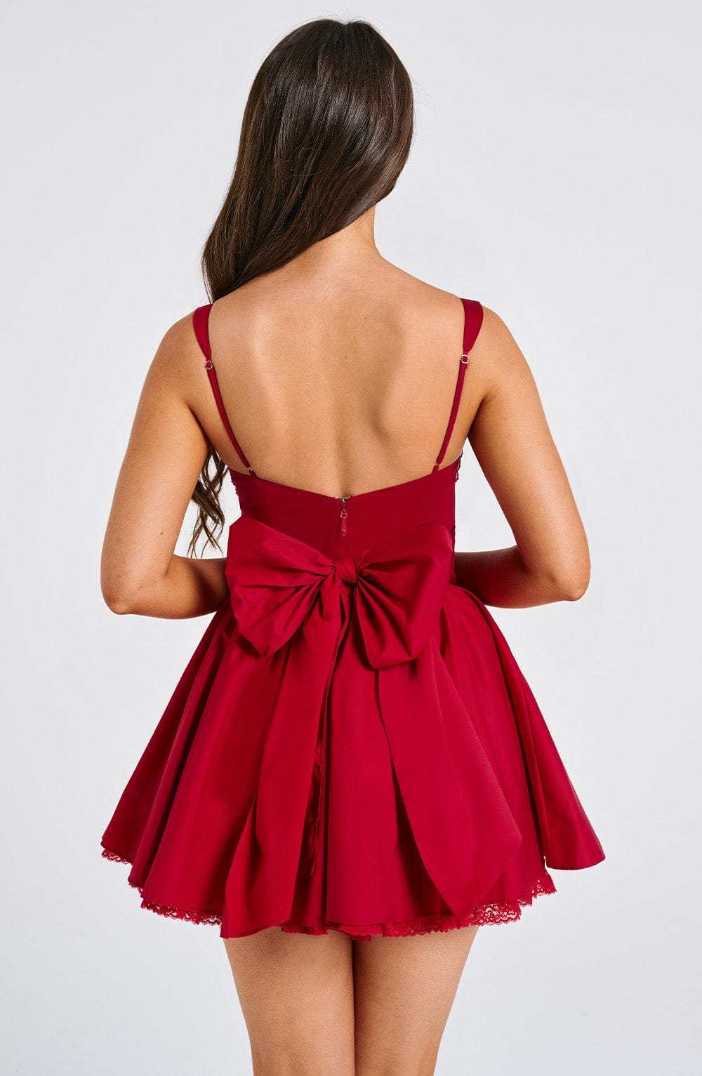 Josie Mini Dress - Red-My Top Dress.All Rights Reserved