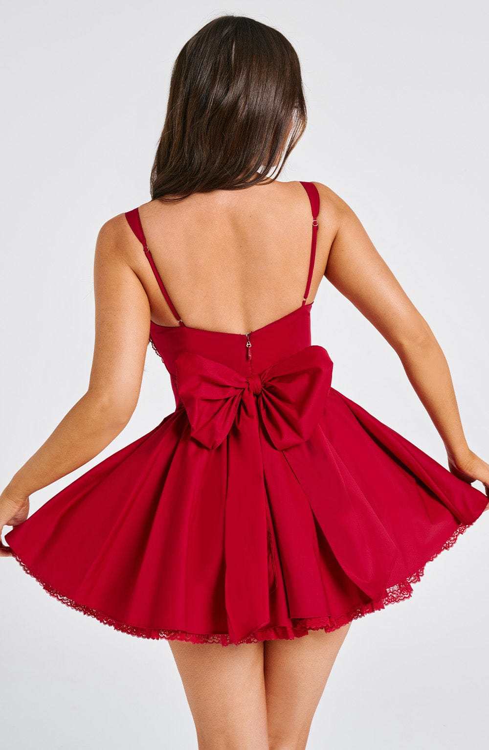 Josie Mini Dress - Red-My Top Dress.All Rights Reserved