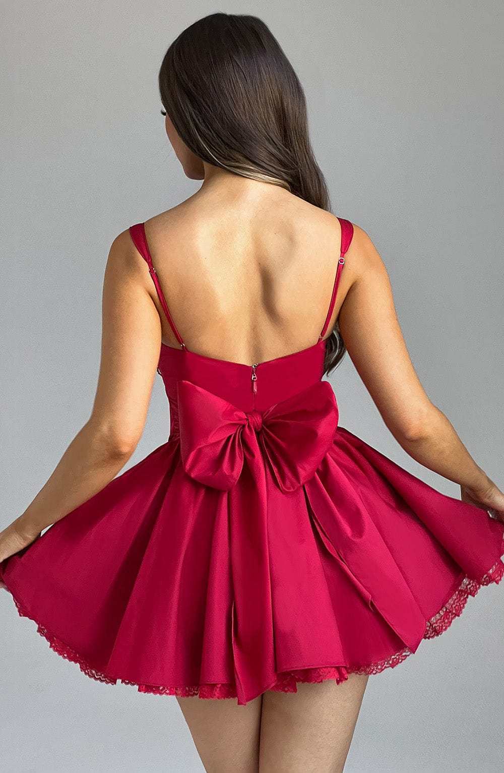 Josie Mini Dress - Red-My Top Dress.All Rights Reserved