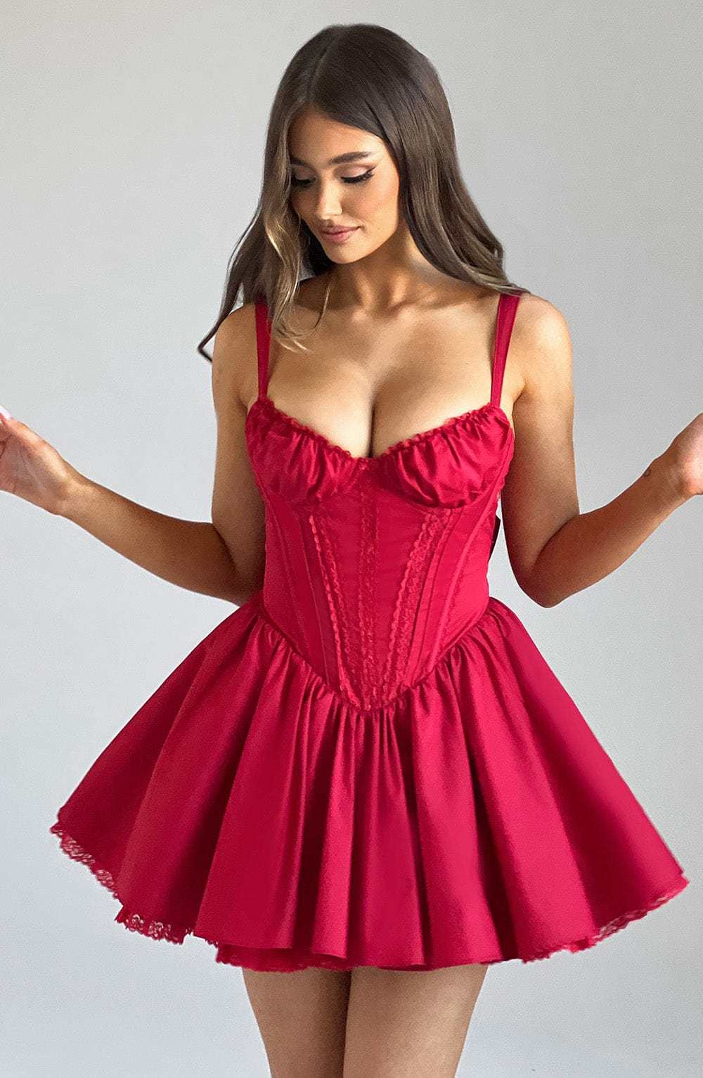 Josie Mini Dress - Red-My Top Dress.All Rights Reserved
