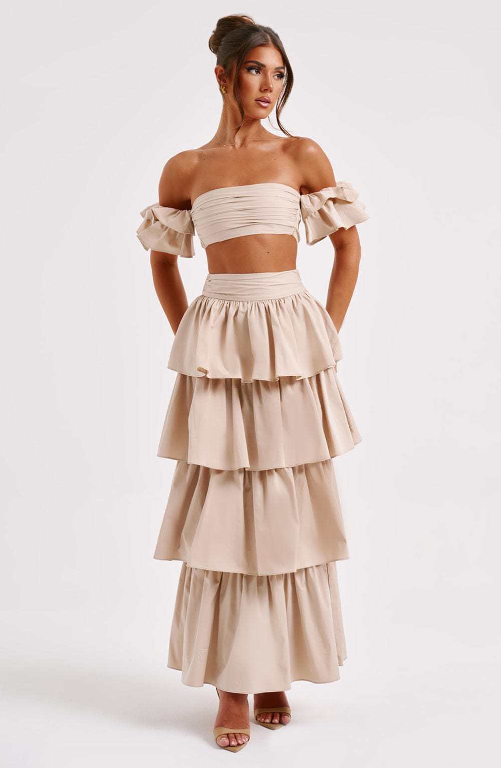 Joy Maxi Skirt - Beige-My Top Dress.All Rights Reserved