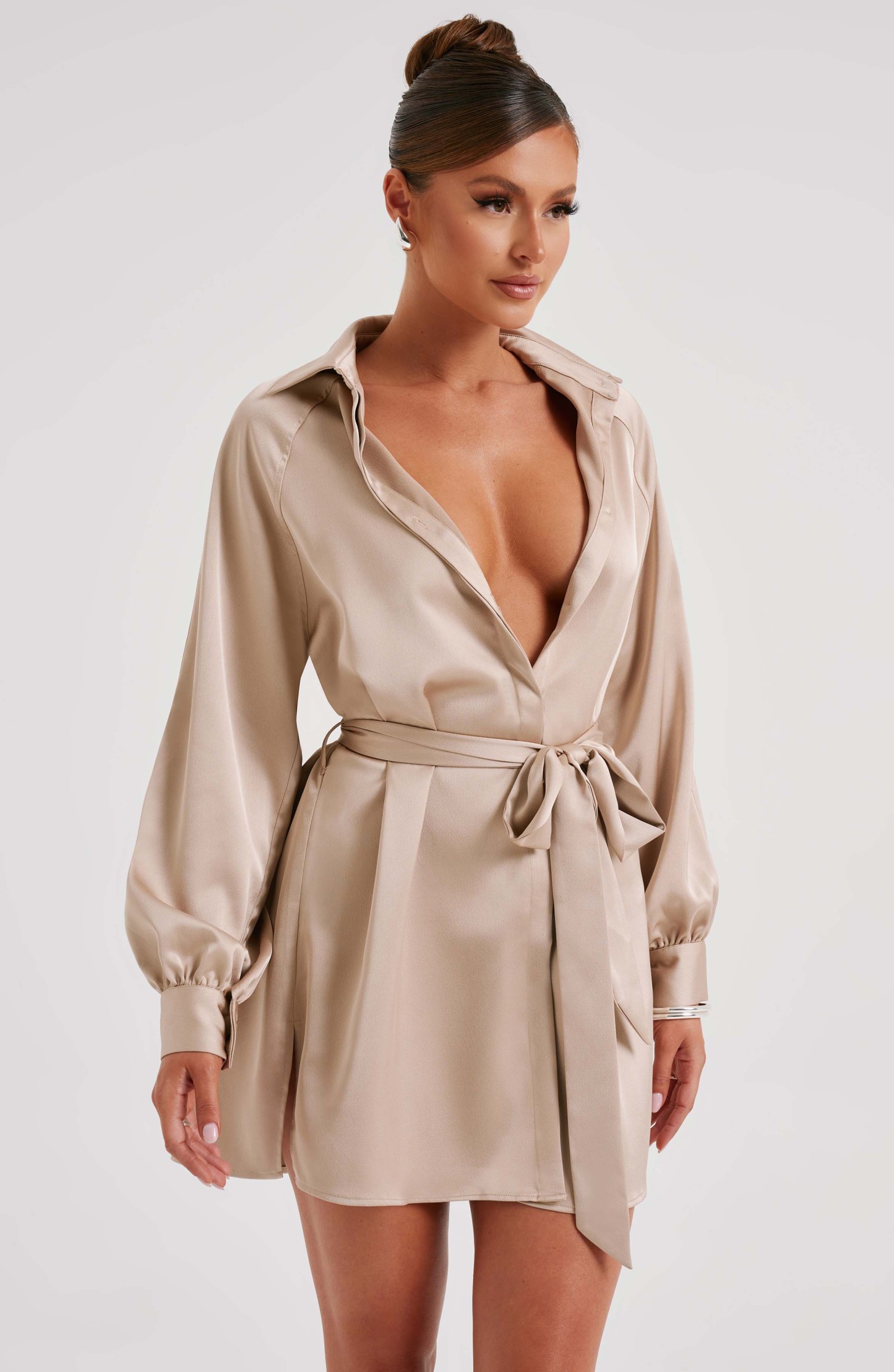 Kara Mini Dress - Champagne-My Top Dress.All Rights Reserved