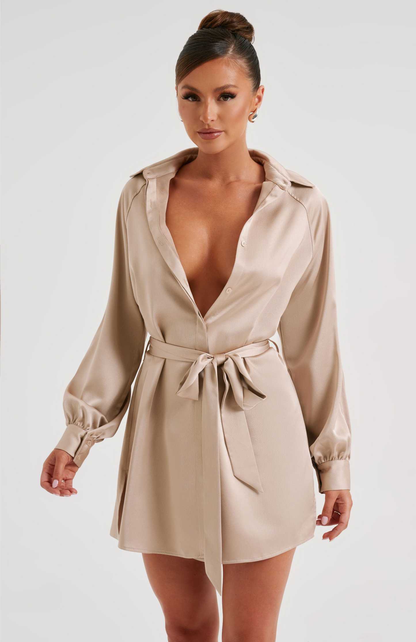 Kara Mini Dress - Champagne-My Top Dress.All Rights Reserved