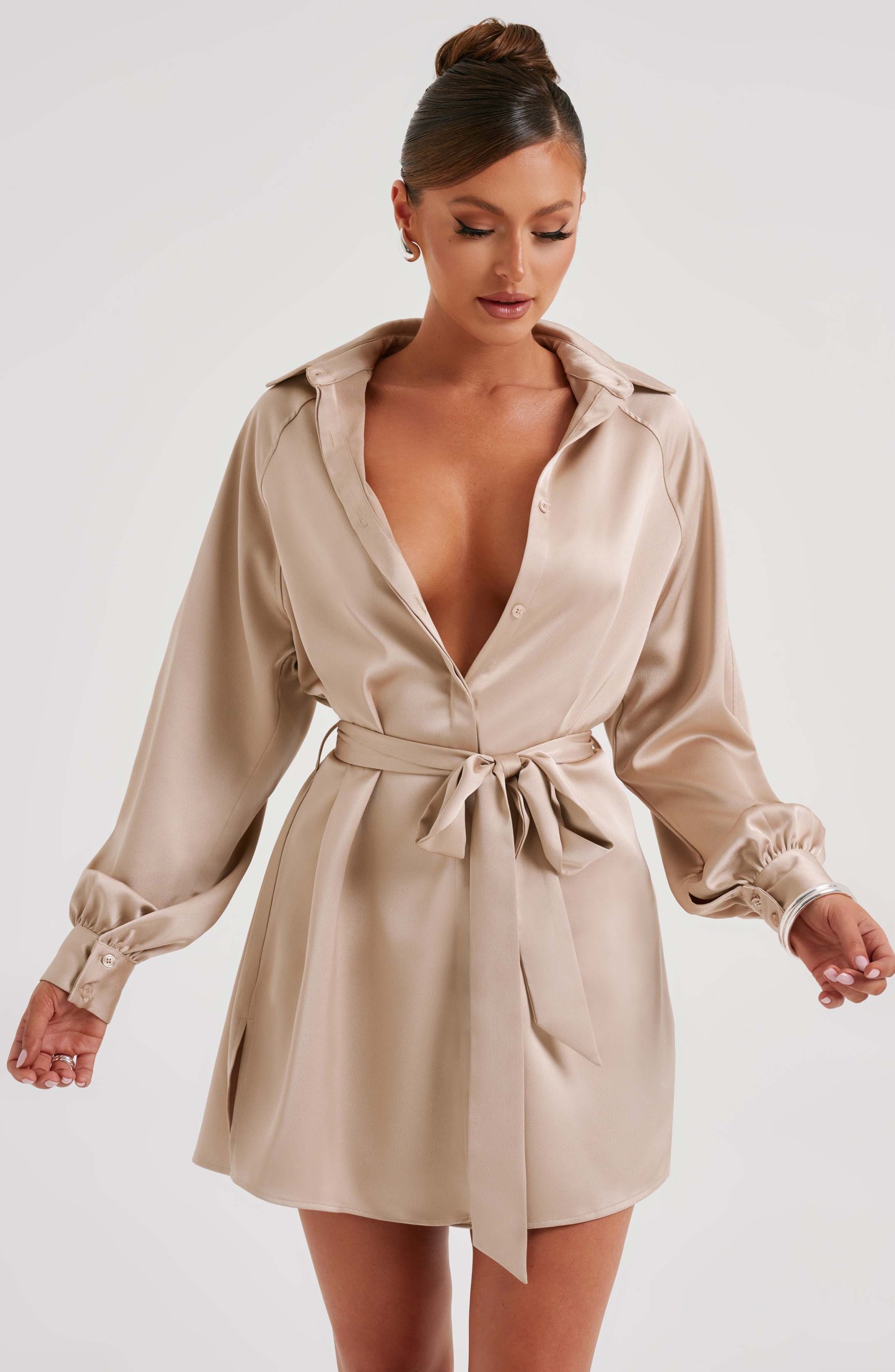 Kara Mini Dress - Champagne-My Top Dress.All Rights Reserved