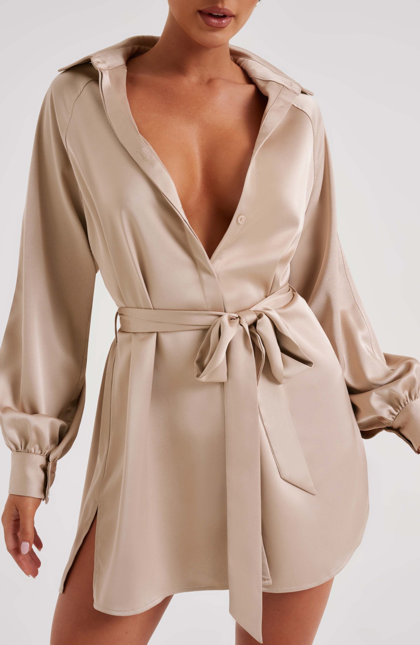 Kara Mini Dress - Champagne-My Top Dress.All Rights Reserved