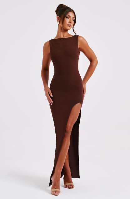 Kassandra Maxi Dress - Chocolate-My Top Dress.All Rights Reserved