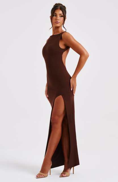 Kassandra Maxi Dress - Chocolate-My Top Dress.All Rights Reserved