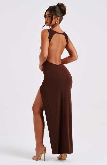 Kassandra Maxi Dress - Chocolate-My Top Dress.All Rights Reserved