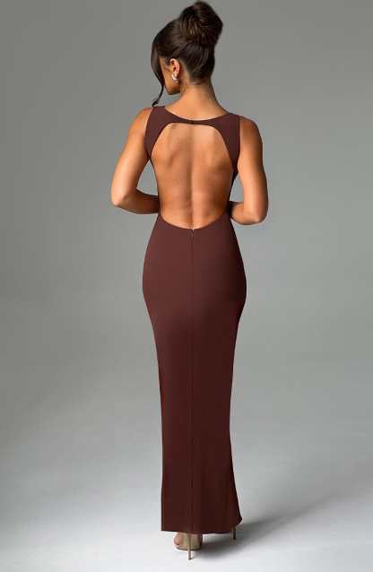 Kassandra Maxi Dress - Chocolate-My Top Dress.All Rights Reserved