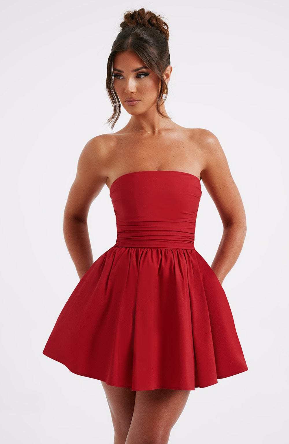 Katrina Mini Dress - Red-My Top Dress.All Rights Reserved
