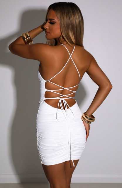Kezia Mini Dress - White-My Top Dress.All Rights Reserved