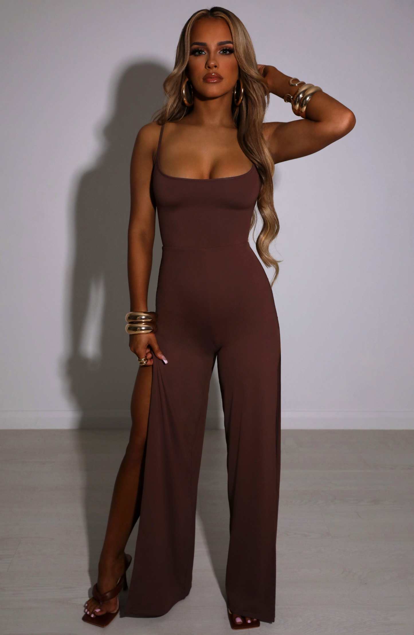 Khloe Jumpsuit - Chocolate-My Top Dress.All Rights Reserved