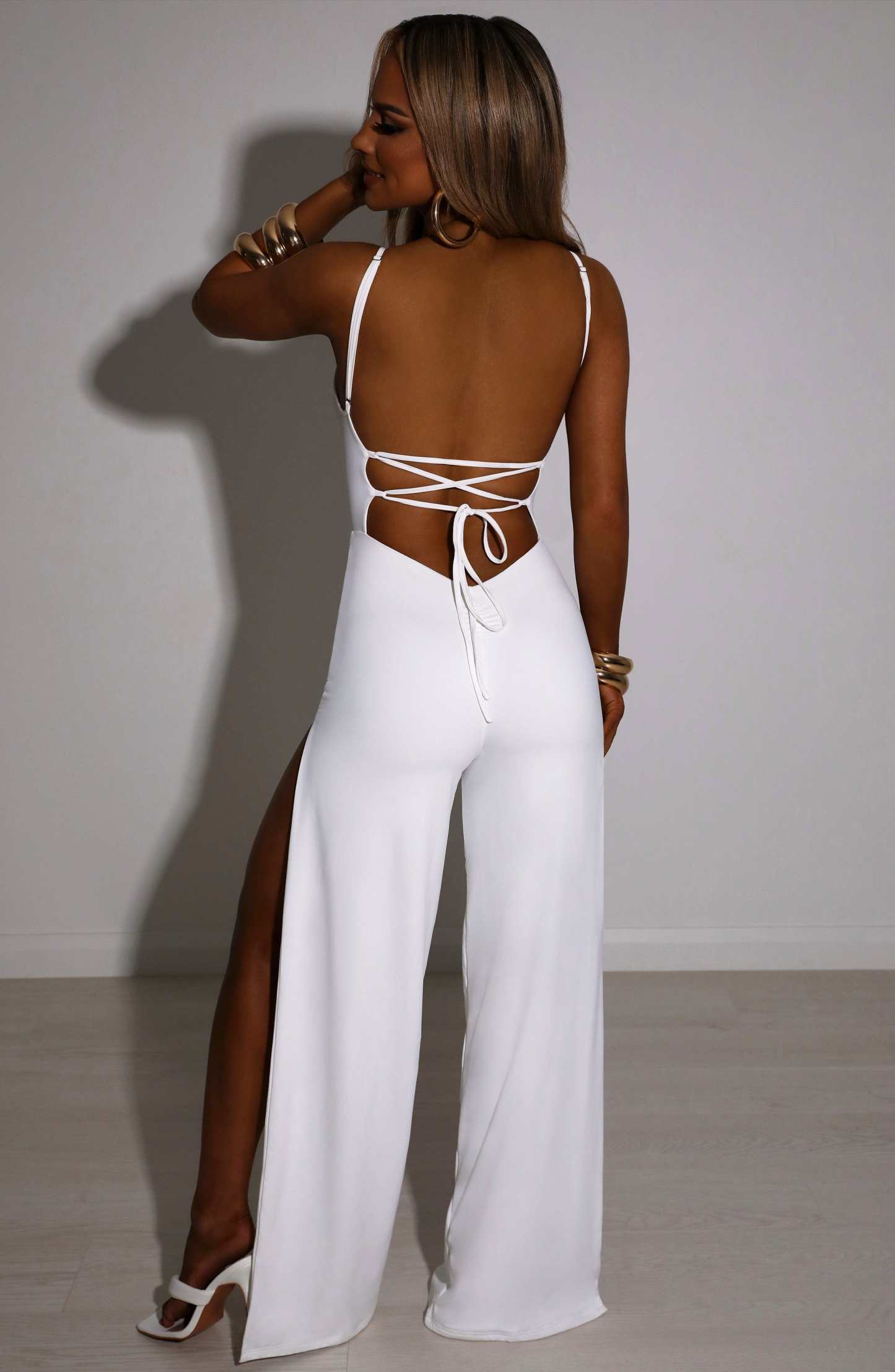 Khloe Jumpsuit - White-My Top Dress.All Rights Reserved