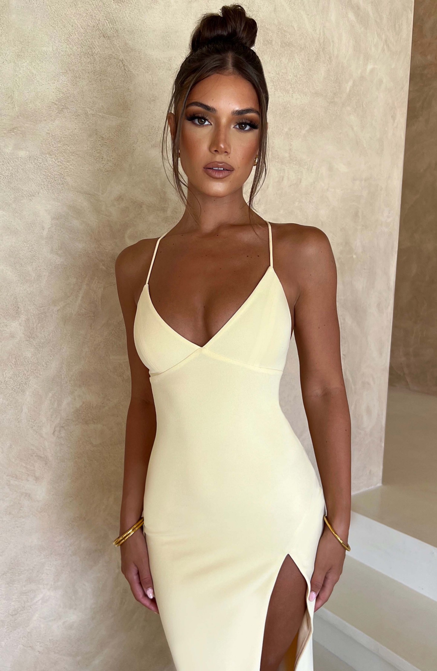 Kiana Midi Dress - Lemon-My Top Dress.All Rights Reserved
