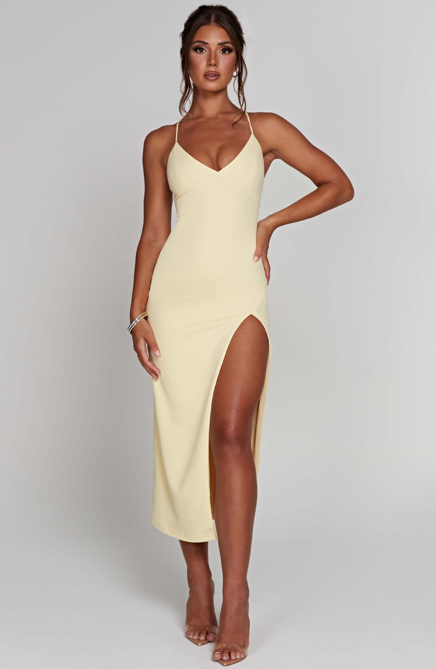 Kiana Midi Dress - Lemon-My Top Dress.All Rights Reserved