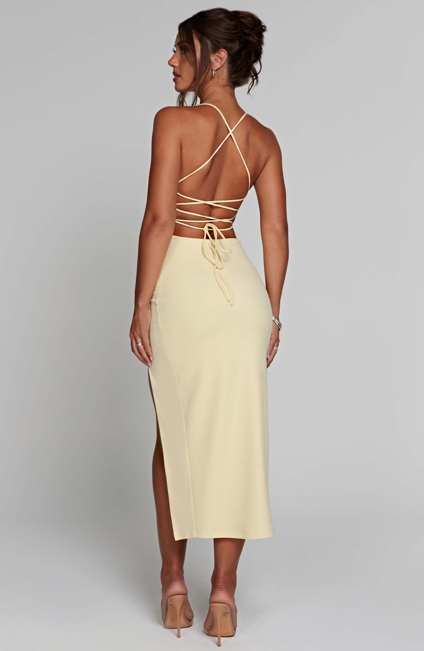 Kiana Midi Dress - Lemon-My Top Dress.All Rights Reserved