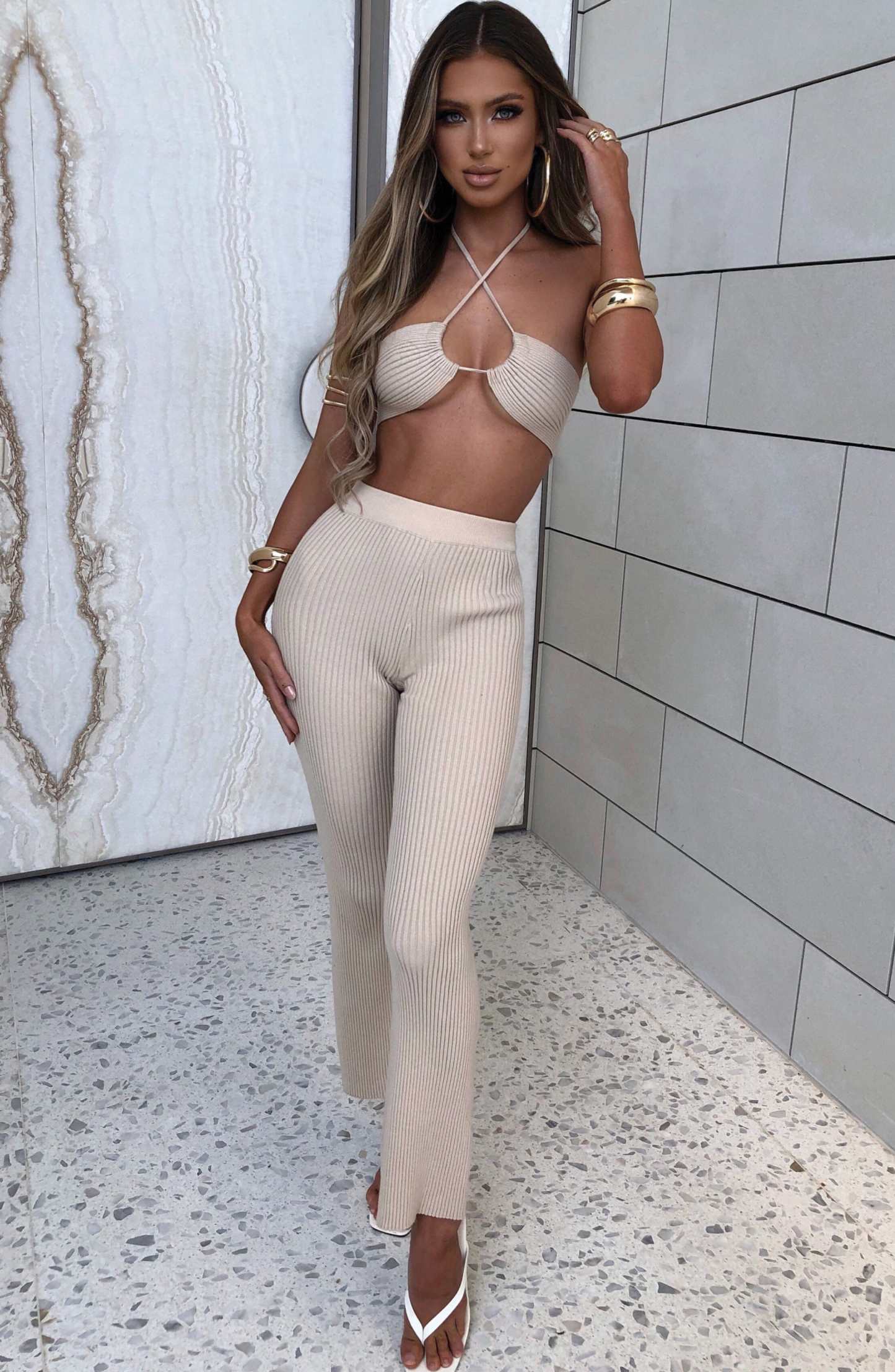 Kyana Crop - Beige-My Top Dress.All Rights Reserved