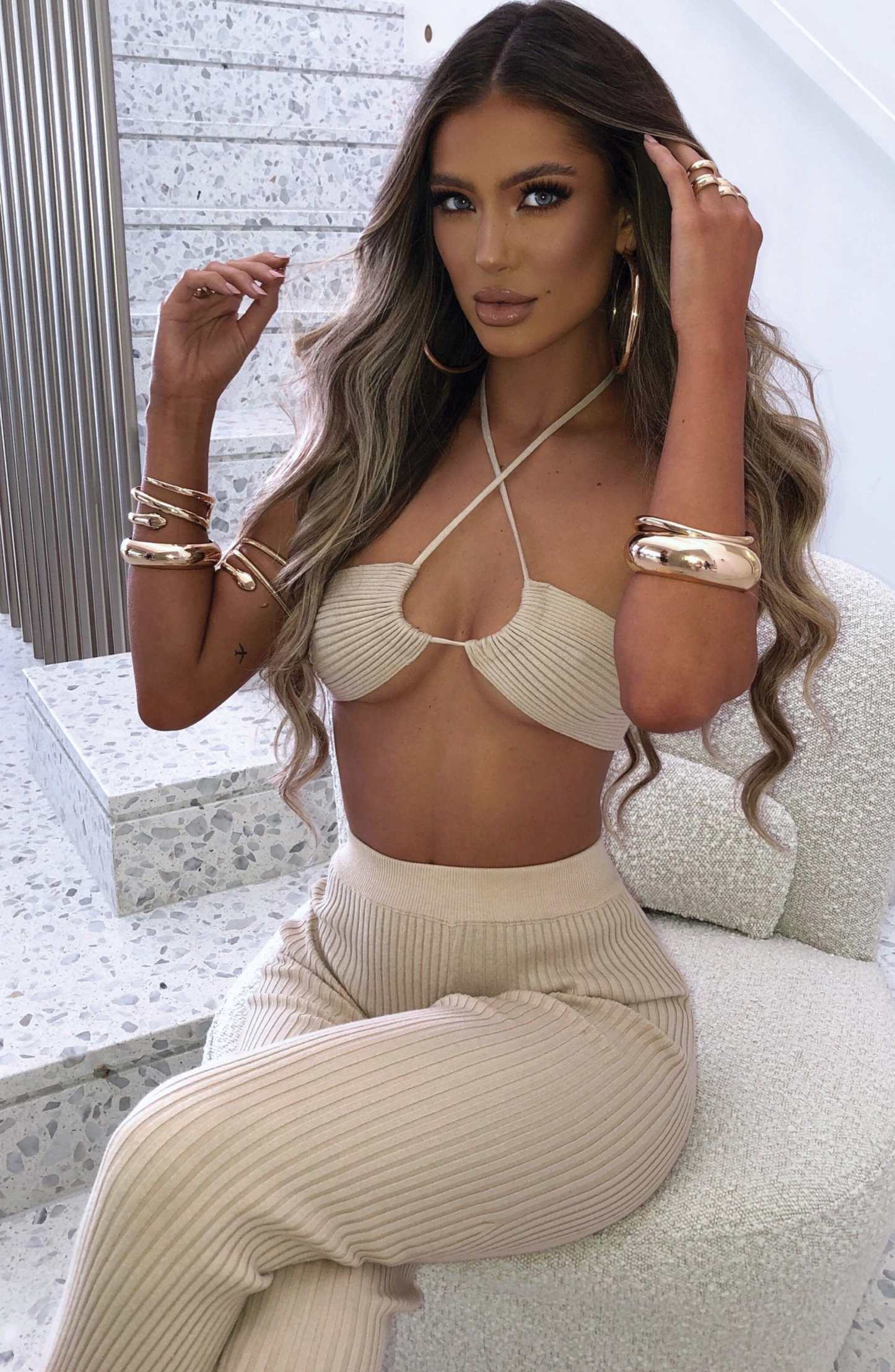 Kyana Crop - Beige-My Top Dress.All Rights Reserved