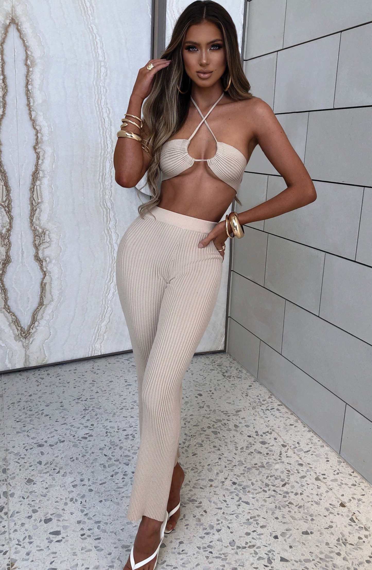 Kyana Crop - Beige-My Top Dress.All Rights Reserved