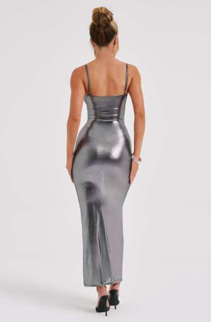 Kyranni Maxi Dress - Gunmetal-My Top Dress.All Rights Reserved