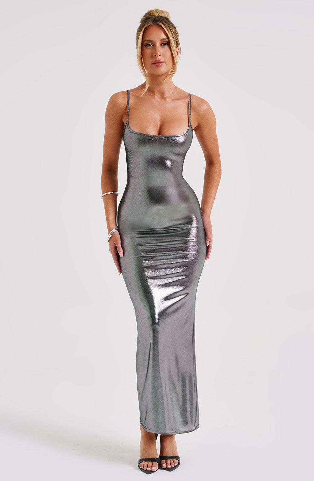Kyranni Maxi Dress - Gunmetal-My Top Dress.All Rights Reserved