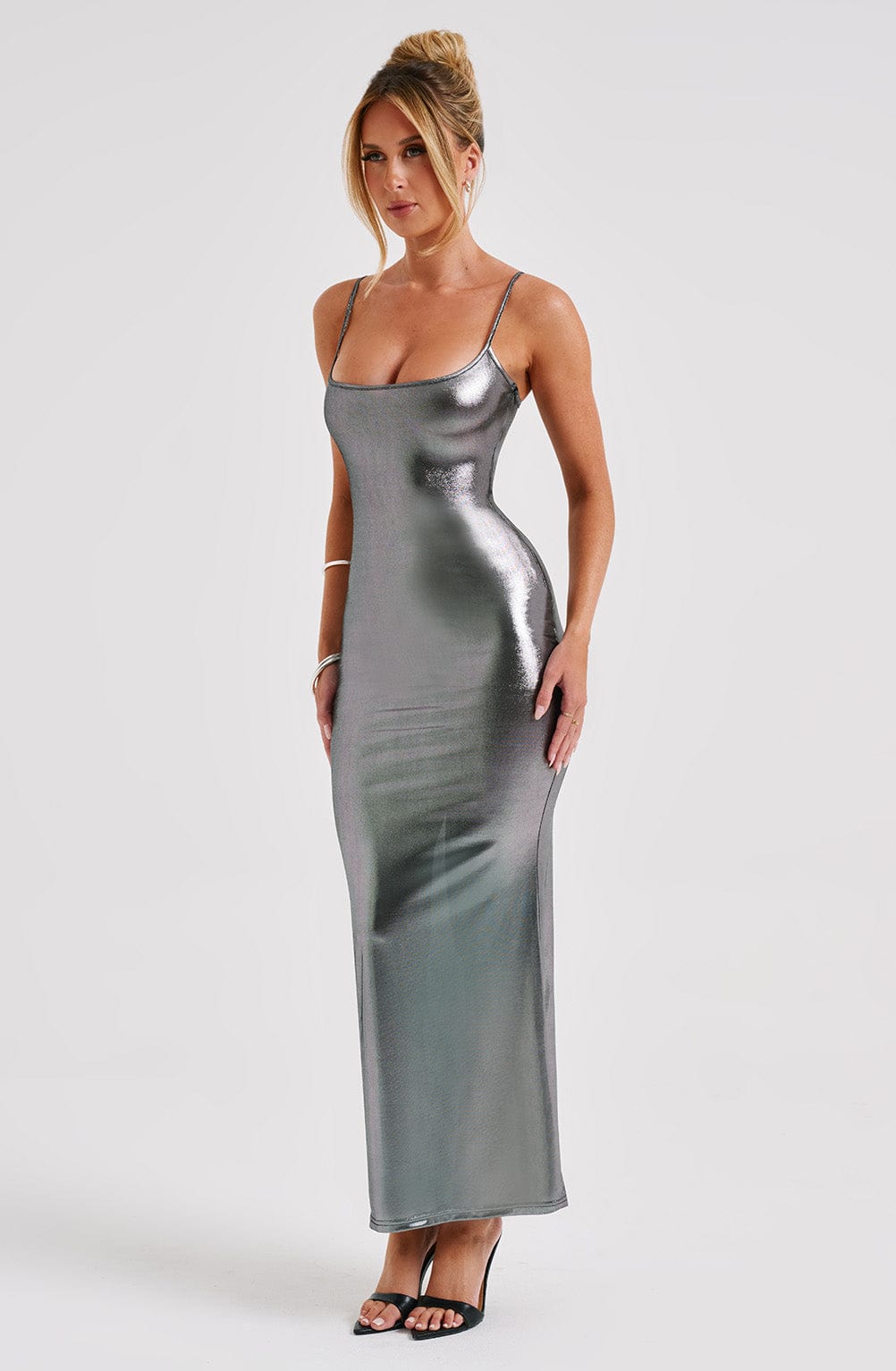 Kyranni Maxi Dress - Gunmetal-My Top Dress.All Rights Reserved