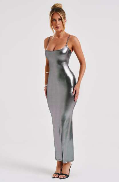 Kyranni Maxi Dress - Gunmetal-My Top Dress.All Rights Reserved