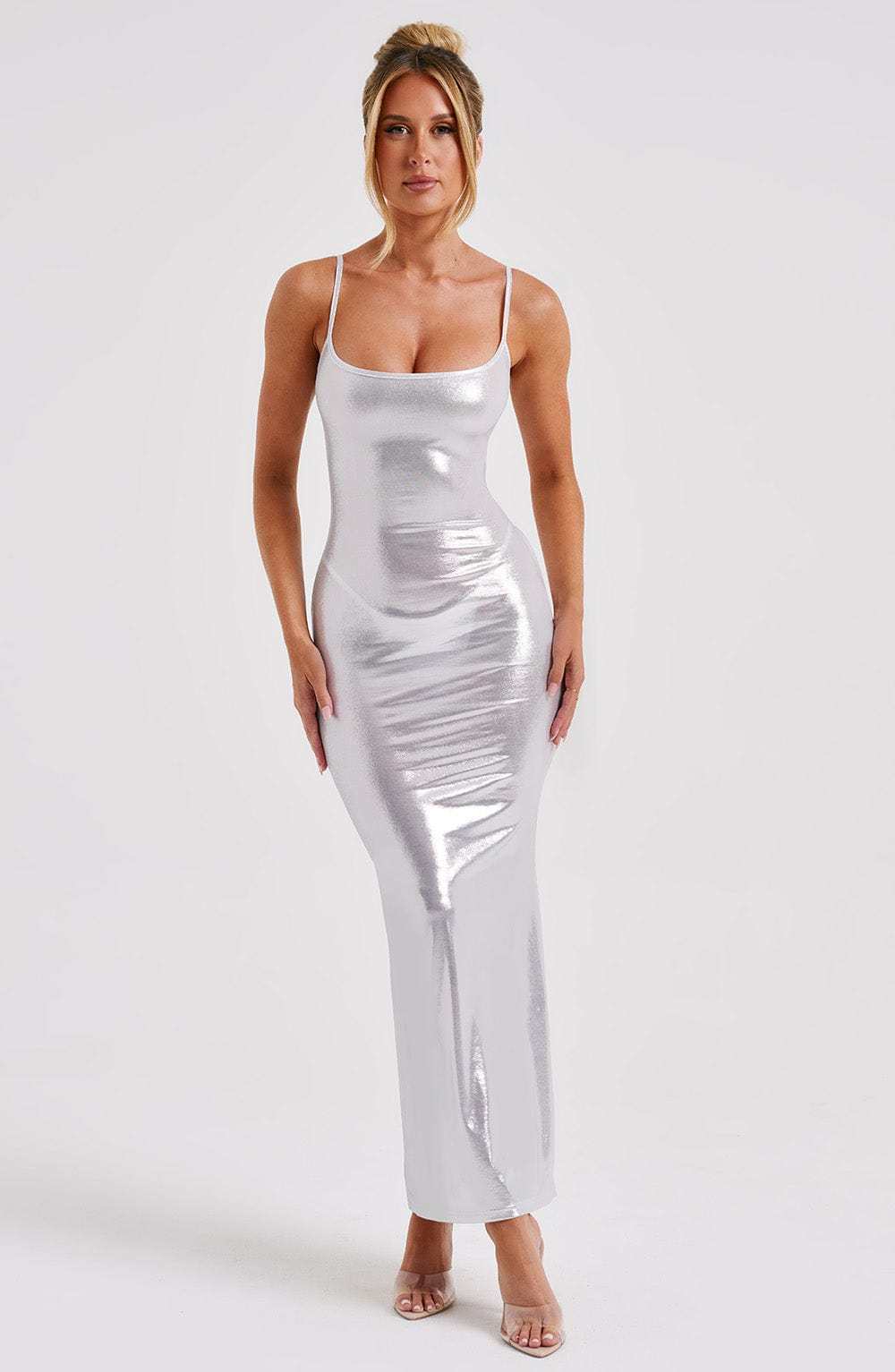 Kyranni Maxi Dress - Silver-My Top Dress.All Rights Reserved