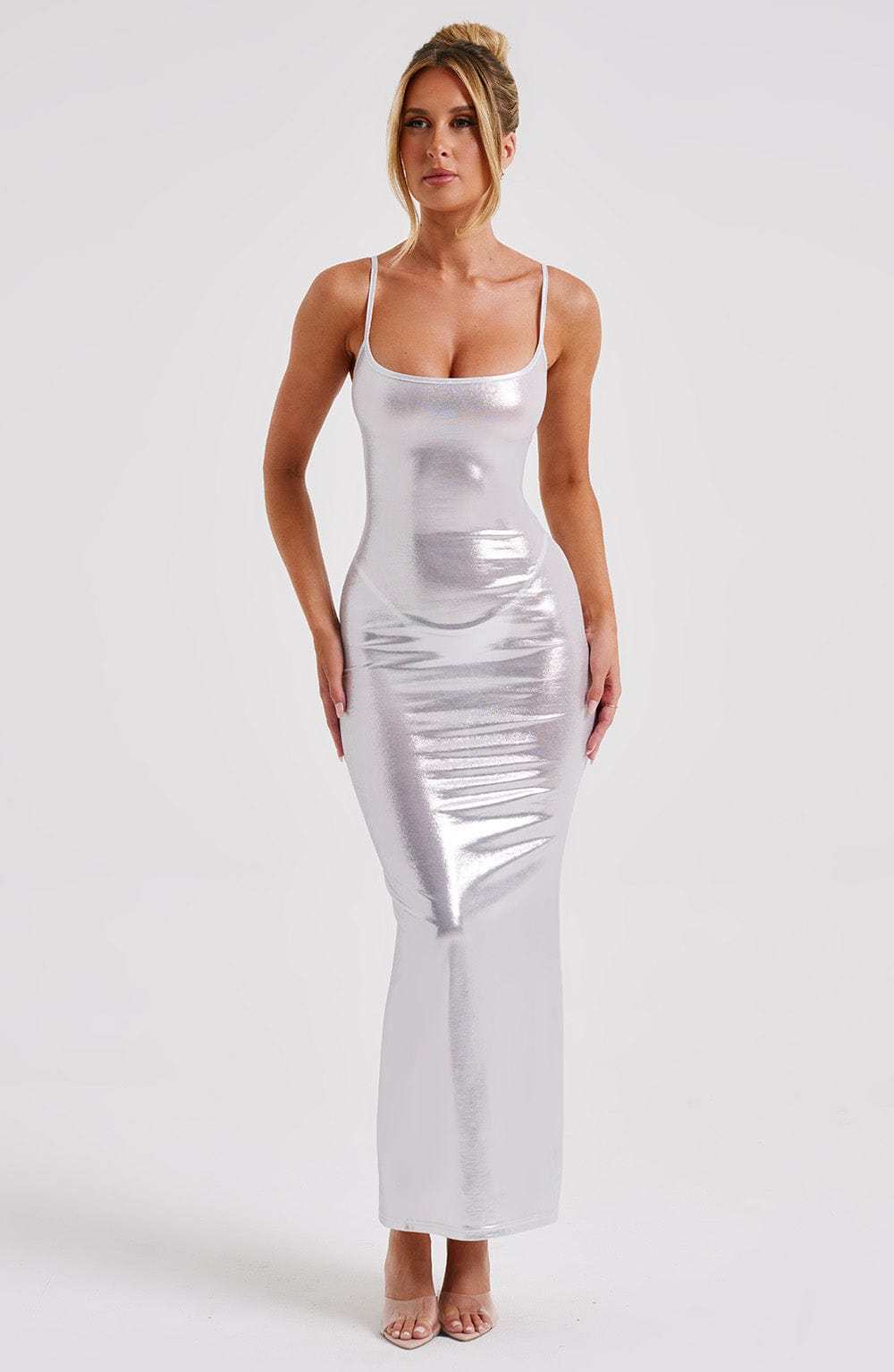 Kyranni Maxi Dress - Silver-My Top Dress.All Rights Reserved