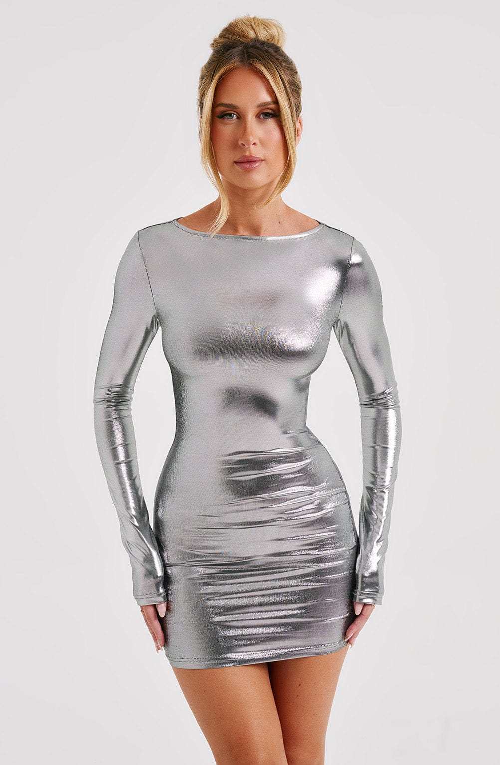 Kyranni Mini Dress - Gunmetal-My Top Dress.All Rights Reserved