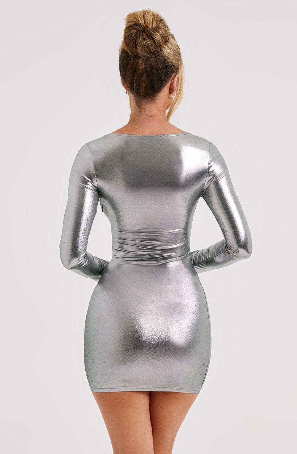 Kyranni Mini Dress - Gunmetal-My Top Dress.All Rights Reserved
