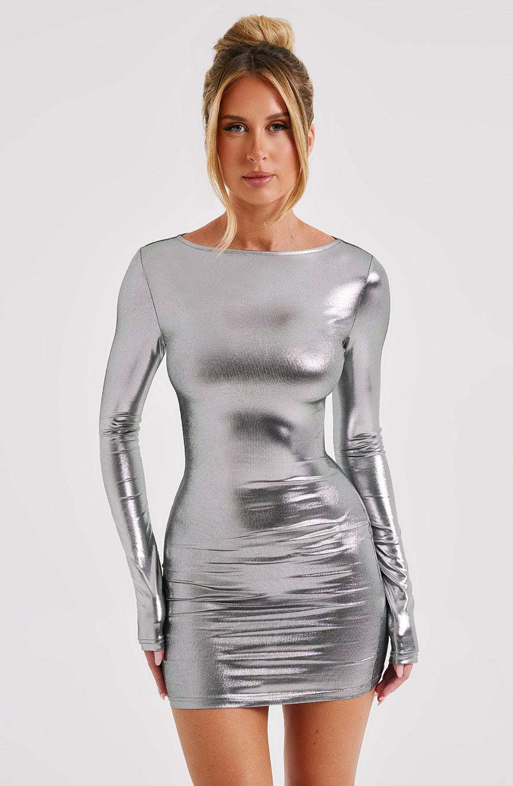 Kyranni Mini Dress - Gunmetal-My Top Dress.All Rights Reserved