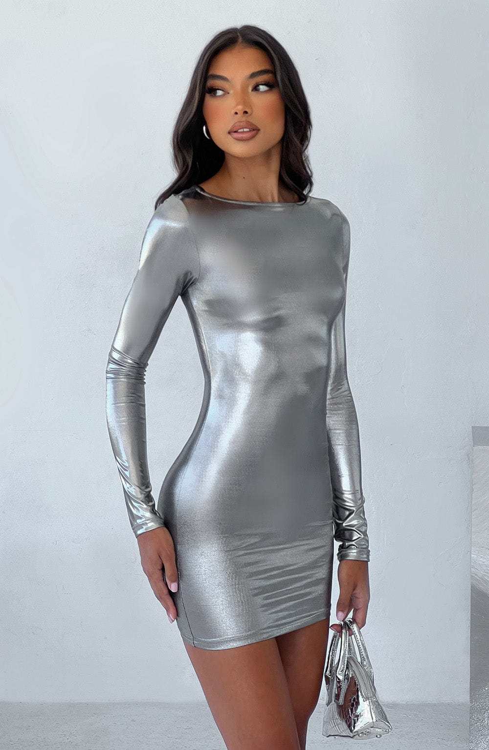 Kyranni Mini Dress - Gunmetal-My Top Dress.All Rights Reserved