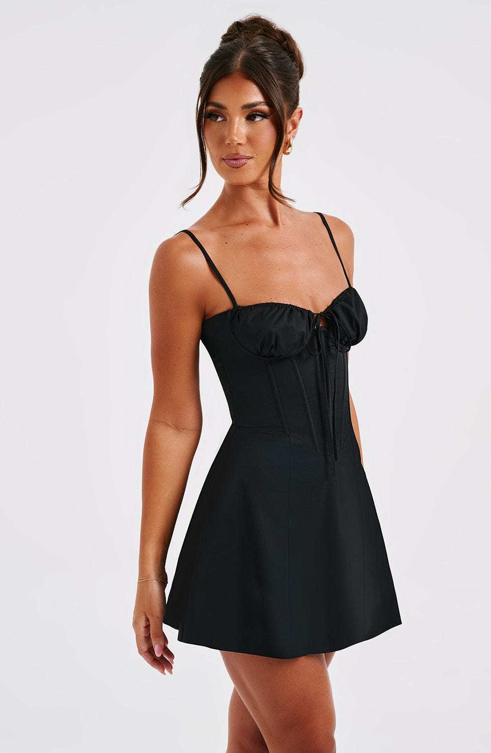 Lacey Mini Dress - Black-My Top Dress.All Rights Reserved