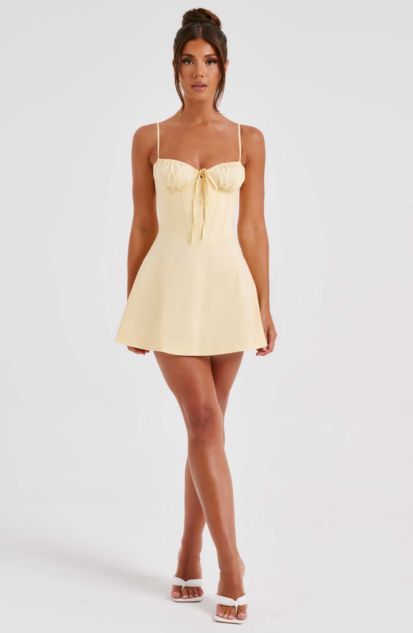 Lacey Mini Dress - Lemon-My Top Dress.All Rights Reserved