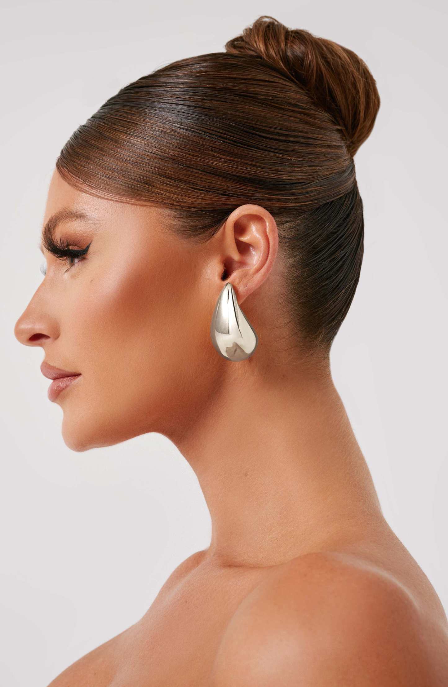 Large Fayth Earrings - Silver-My Top Dress.All Rights Reserved