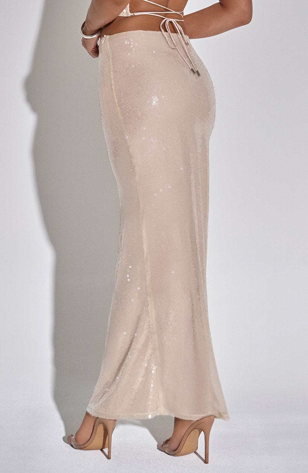 Larisa Maxi Skirt - Nude-My Top Dress.All Rights Reserved