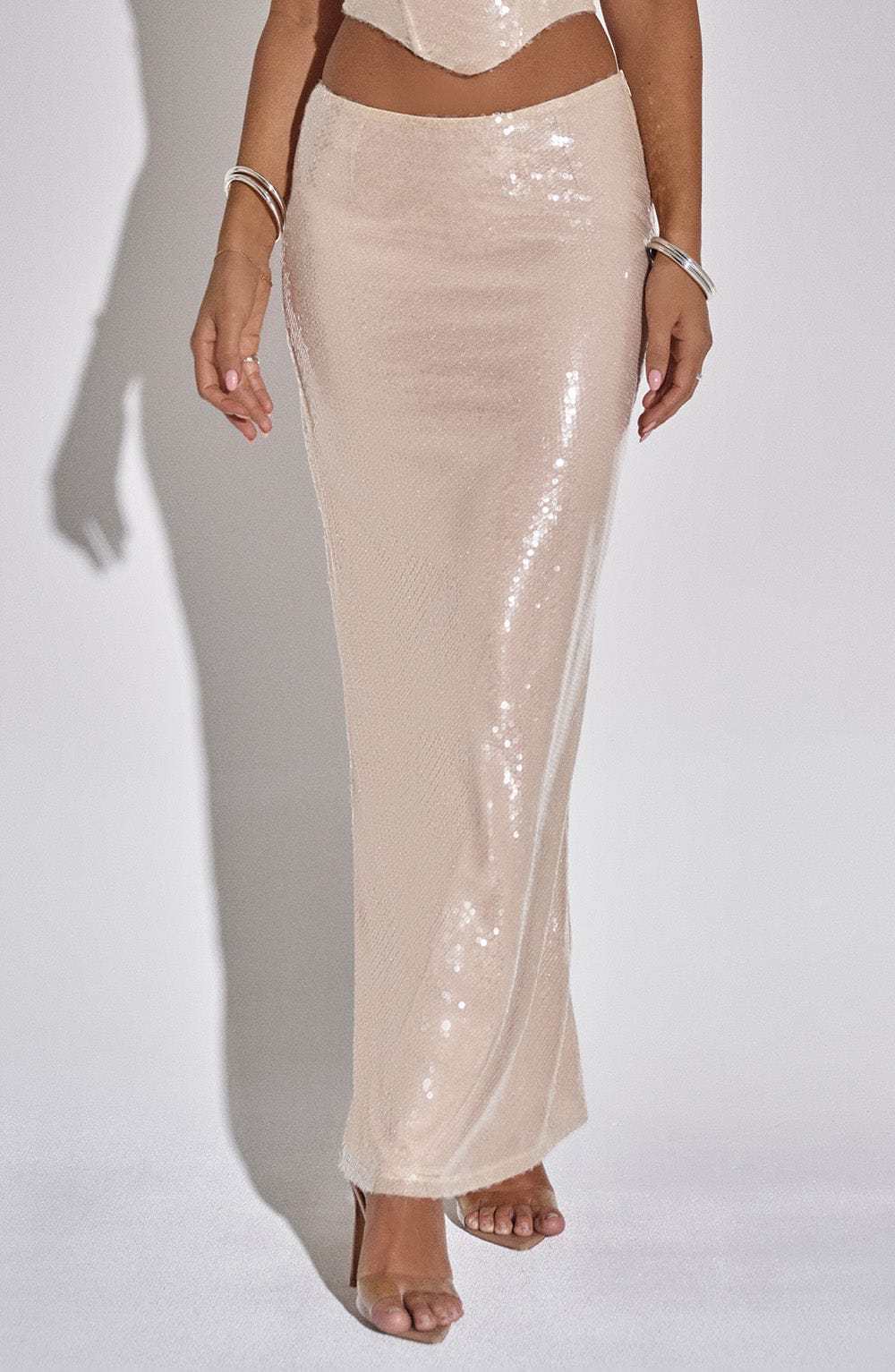 Larisa Maxi Skirt - Nude-My Top Dress.All Rights Reserved
