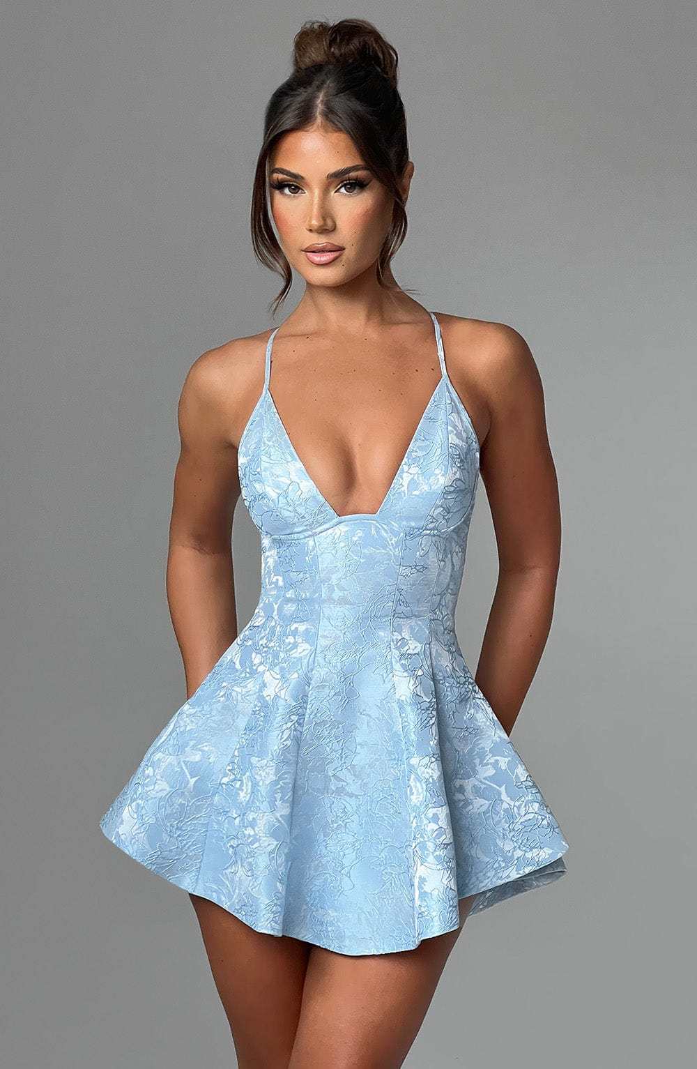 Leila Playsuit - Blue-My Top Dress.All Rights Reserved