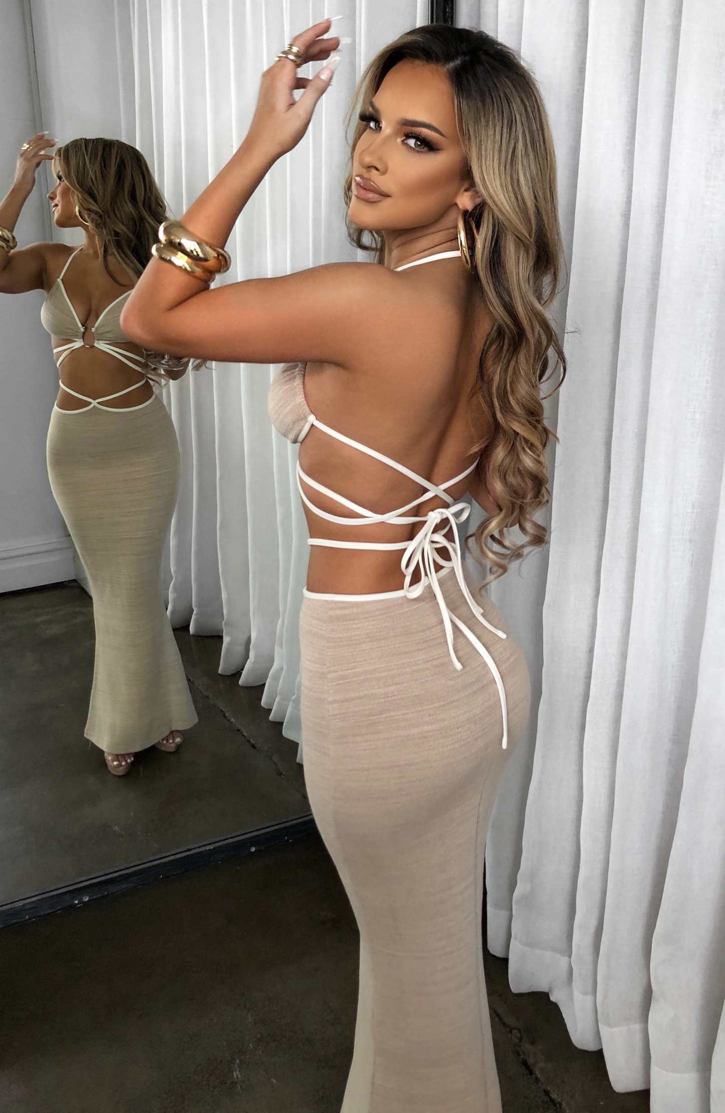 Lelita Maxi Skirt - Beige-My Top Dress.All Rights Reserved