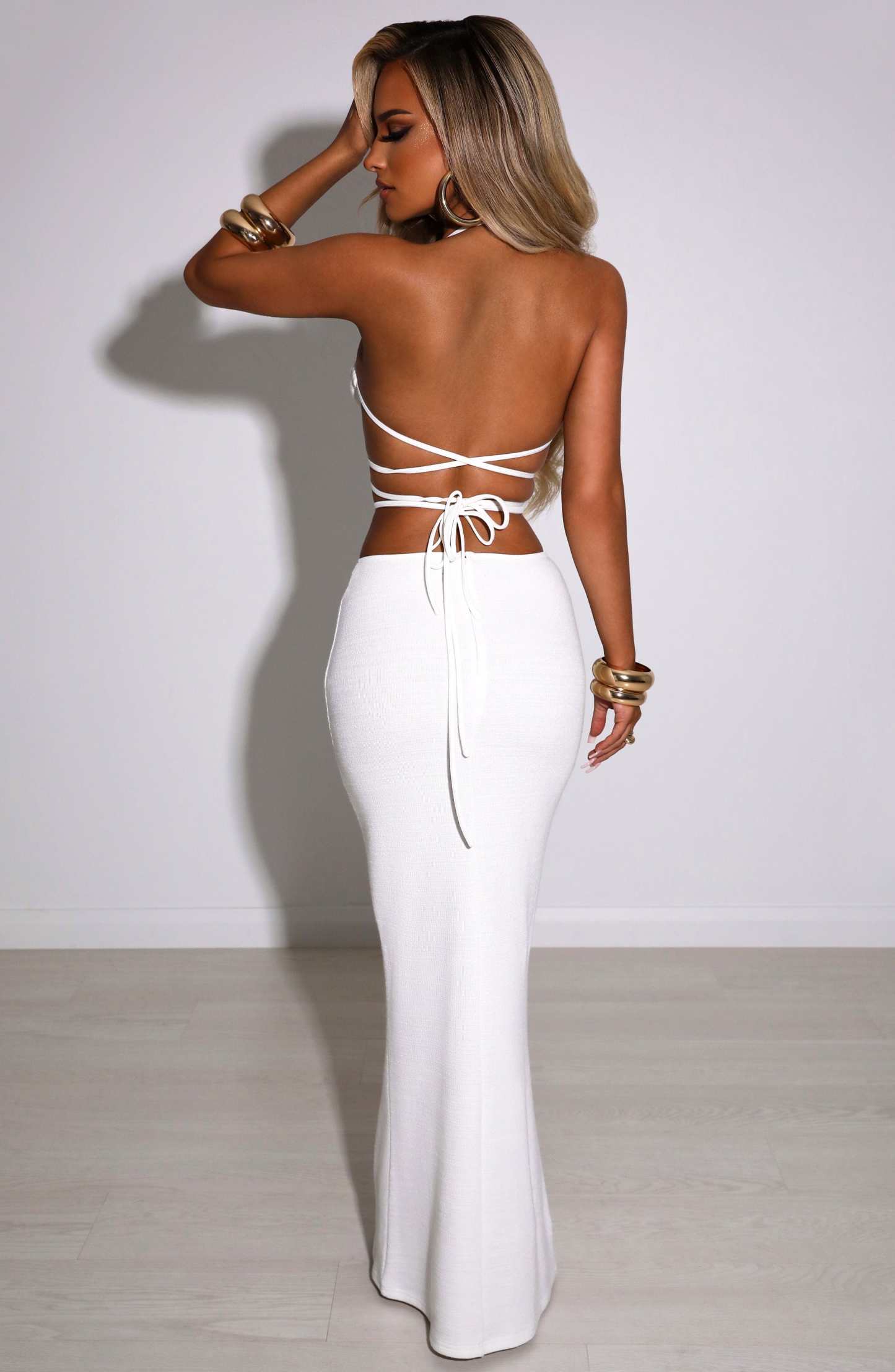 Lelita Maxi Skirt - White-My Top Dress.All Rights Reserved