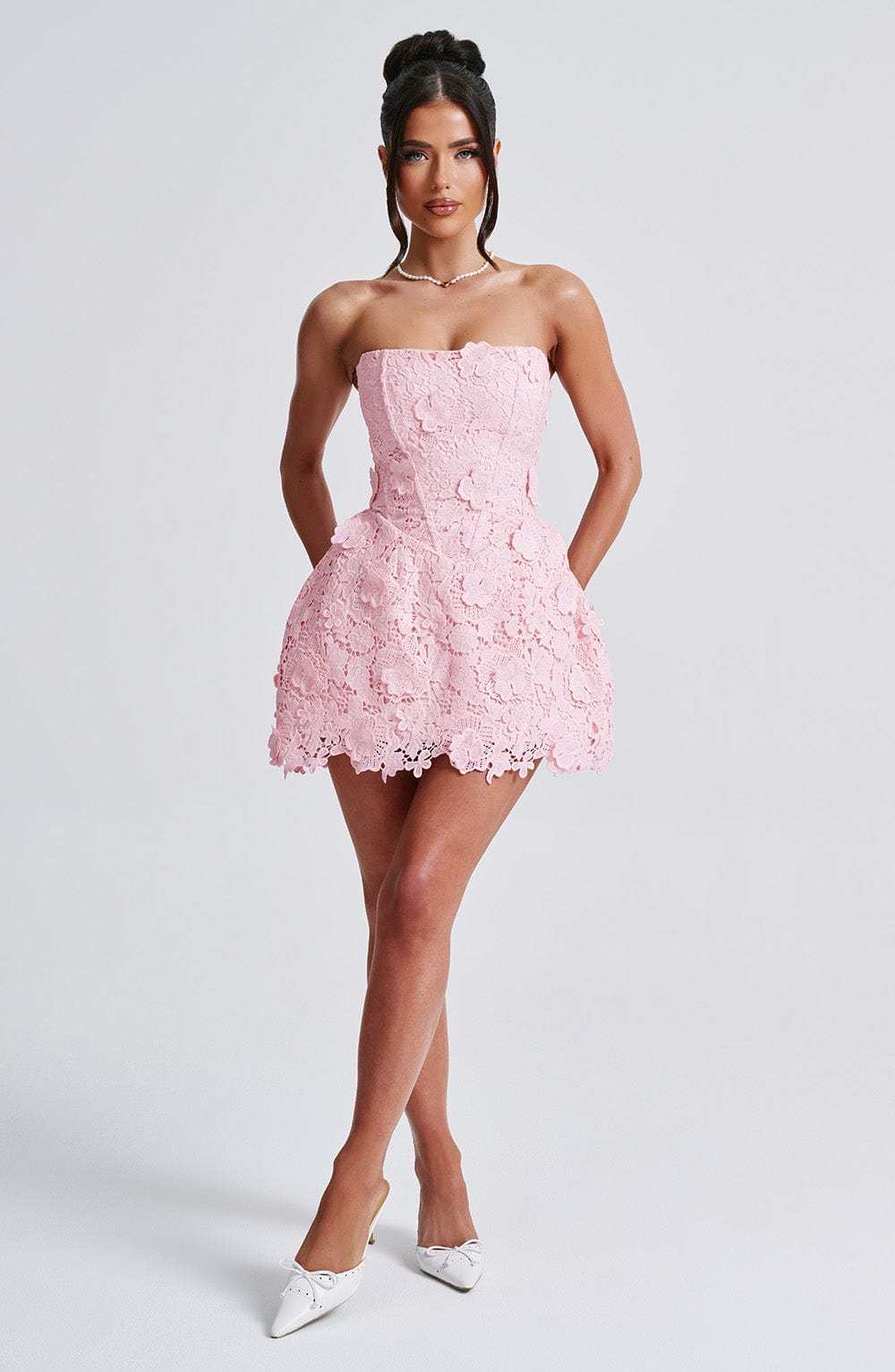 Leona Mini Dress - Blush-My Top Dress.All Rights Reserved